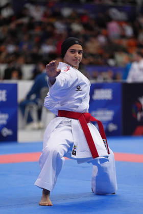 2026 World Cadet, Junior & U21, U 21 Karate Championships BIELSKO-BIALA, POLAND - OCTOBER 16: Jana Kassem of Egypt performs during the cadet female individual kata elimination at the 2026 World Cadet, Junior & U21 Karate Championships at Hala Pod Debowcem on October 16, 2026 in Bielsko-Biala, Poland. Bielsko-Biala Hala Pod Debowcem Poland Copyright: x2026xKaratexInsights PSxImagesxMartinxKremser KaratexInsightsx