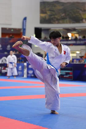 2026 World Cadet, Junior & U21, U 21 Karate Championships BIELSKO-BIALA, POLAND - OCTOBER 16: Kin Ho Marcus Wong of Hong Kong China performs during cadet male individual kata at the 2026 World Cadet, Junior & U21 Karate Championships at Hala Pod Debowcem on October 16, 2026 in Bielsko-Biala, Poland. Bielsko-Biala Hala Pod Debowcem Poland Copyright: x2026xKaratexInsights PSxImagesxMartinxKremser KaratexInsightsx