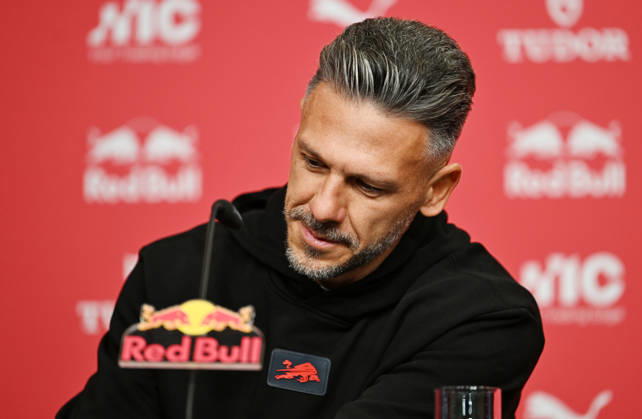 2026–2027 Bundesliga Season, Matchday 6, RB Leipzig Press Conference Ahead of Bayern Munich vs. RB Leipzig on October 16, 2026: Martin Demichelis, RB Leipzig Coach, at the RB Leipzig press conference ahead of the Bundesliga match against Bayern Munich on October 16, 2026, in Leipzig, Saxony, Germany, at the Red Bull training facility on Cottaweg