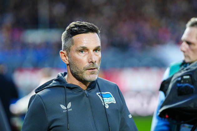 Stefan Leitl, Hertha BSC, Coach (GER), Holstein Kiel vs. Hertha BSC, Soccer, 2. Bundesliga, Matchday 08, 2026–2027 Season, October 16, 2026 DFL regulations prohibit any use of photographs as image sequences and or quasi-video (GER), Holstein Kiel vs. Hertha BSC, Soccer, 2. Bundesliga, Matchday 8, 2026–2027 Season, October 16, 2026, Kiel Copyright: xEibner-Pressefoto MarcelxvonxFehrnx EP_MFN