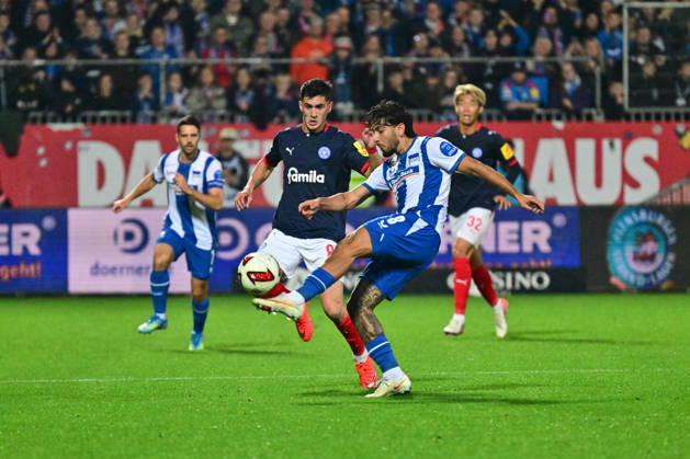 October 16, 2026, Soccer, Men s, 2nd Division Bundesliga, 2026–2027 Season, Holstein Kiel vs. Hertha BSC Berlin, Matchday 8, KSV, Holstein Stadium, Last-place team vs. league leader Guillermo Balzi vs. Kevin Simone Sessa, Kiel, Holstein Stadium, Holstein Stadium, Schleswig-Holstein, Germany