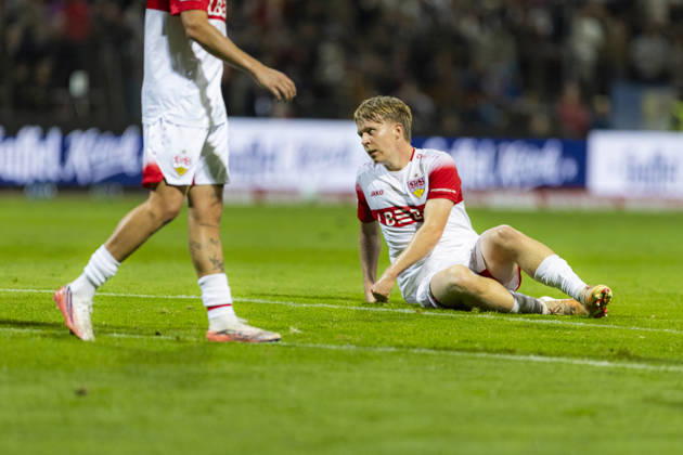 3rd Division, Fortuna Cologne vs. VfB Stuttgart U21, October 16, 2026; Julian Lüers, VfB Stuttgart U21, 18; 3rd Division, Fortuna Cologne vs. VfB Stuttgart U21, Matchday 10, on October 16, 2026, Südstadion, Cologne DFB regulations prohibit any use of photographs as image sequences and or quasi-video Copyright: xBEAUTIFULxSPORTS Meuselx