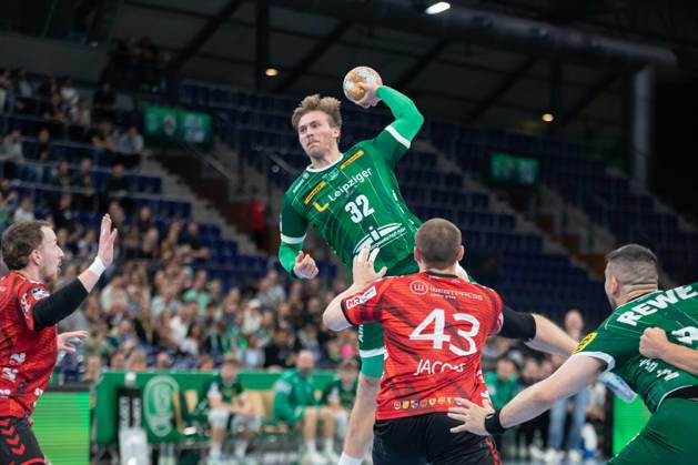 Handball, HBL2: SC DHfK Leipzig vs. ASV Hamm Westfalen, October 16, 2026, Franz Semper 32, SC DHfK Leipzig, Handball, 2nd Bundesliga, 2026–2027 season, Matchday 8: SC DHfK Leipzig vs. ASV Hamm Westfalen on October 16, 2026, at the Quarterback Immobilien Arena Leipzig Copyright: xBEAUTIFULxSPORTS JanxKaeferx