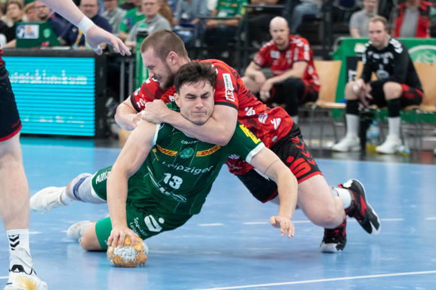 Handball, HBL2: SC DHfK Leipzig vs. ASV Hamm Westfalen, October 16, 2026; Jann Keno Jacobs 43; ASV Hamm Westfalen s Matej Klima scores 13, defeating SC DHfK Leipzig. Handball, 2nd Bundesliga, 2026–2027 season, Matchday 8: SC DHfK Leipzig vs. ASV Hamm Westfalen on October 16, 2026, at the Quarterback Immobilien Arena Leipzig Copyright: xBEAUTIFULxSPORTS JanxKaeferx