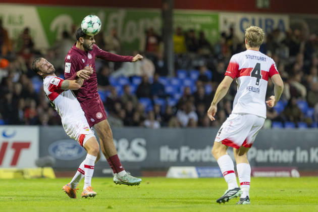 3rd Division, Fortuna Cologne vs. VfB Stuttgart U21, October 16, 2026; Hamadi Al Ghaddioui (Fortuna Cologne), 18; Dominik Nothnagel (VfB Stuttgart U21), October 29, 3rd Division, Fortuna Cologne vs. VfB Stuttgart U21, Matchday 10, on October 16, 2026, Südstadion, Cologne. DFB regulations prohibit any use of photographs as image sequences and or quasi-video content. Copyright: xBEAUTIFULxSPORTS Meuselx