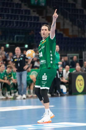 Handball, HBL2: SC DHfK Leipzig vs. ASV Hamm Westfalen, October 16, 2026; Dean Bombac 44, SC DHfK Leipzig; Handball, 2nd Bundesliga, 2026–2027 season, Matchday 8: SC DHfK Leipzig vs. ASV Hamm Westfalen on October 16, 2026, at the Quarterback Immobilien Arena Leipzig Copyright: xBEAUTIFULxSPORTS JanxKaeferx
