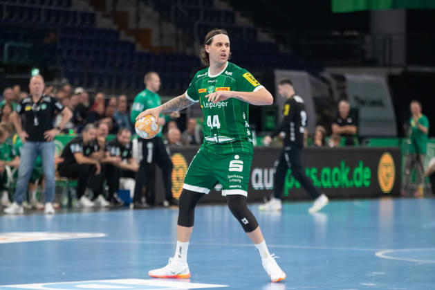 Handball, HBL2: SC DHfK Leipzig vs. ASV Hamm Westfalen, October 16, 2026; Dean Bombac 44, SC DHfK Leipzig; Handball, 2nd Bundesliga, 2026–2027 season, Matchday 8: SC DHfK Leipzig vs. ASV Hamm Westfalen on October 16, 2026, at the Quarterback Immobilien Arena Leipzig Copyright: xBEAUTIFULxSPORTS JanxKaeferx