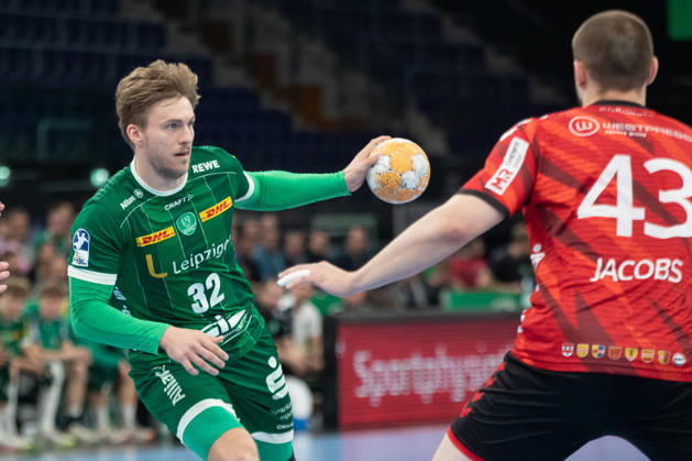 Handball, HBL2: SC DHfK Leipzig vs. ASV Hamm Westfalen, October 16, 2026; Franz Semper 32, SC DHfK Leipzig Handball, 2nd Bundesliga, 2026–2027 season, Matchday 8: SC DHfK Leipzig vs. ASV Hamm Westfalen on October 16, 2026, at the Quarterback Immobilien Arena Leipzig Copyright: xBEAUTIFULxSPORTS JanxKaeferx