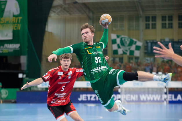 Handball, HBL2: SC DHfK Leipzig vs. ASV Hamm Westfalen, October 16, 2026; Franz Semper 32, SC DHfK Leipzig Handball, 2nd Bundesliga, 2026–2027 season, Matchday 8: SC DHfK Leipzig vs. ASV Hamm Westfalen on October 16, 2026, at the Quarterback Immobilien Arena Leipzig Copyright: xBEAUTIFULxSPORTS JanxKaeferx