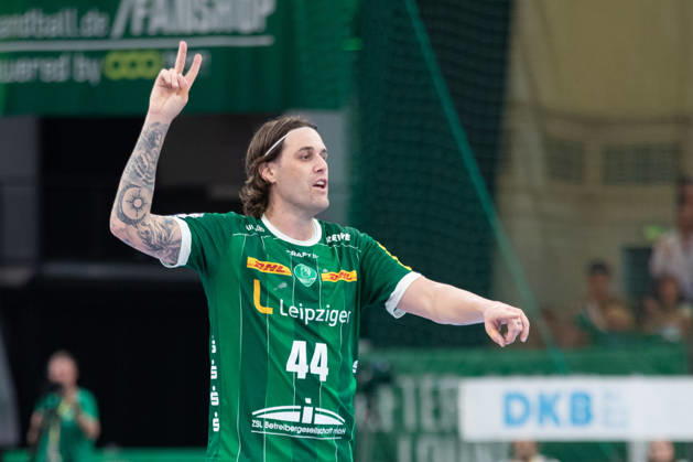 Handball, HBL2: SC DHfK Leipzig vs. ASV Hamm Westfalen, October 16, 2026; Dean Bombac 44, SC DHfK Leipzig; Handball, 2nd Bundesliga, 2026–2027 season, Matchday 8: SC DHfK Leipzig vs. ASV Hamm Westfalen on October 16, 2026, at the Quarterback Immobilien Arena Leipzig Copyright: xBEAUTIFULxSPORTS JanxKaeferx