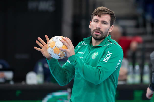 Handball, HBL2: SC DHfK Leipzig vs. ASV Hamm Westfalen, October 16, 2026; Lukas Binder 11, SC DHfK Leipzig during warm-ups, handball practice, 2nd Bundesliga, 2026–2027 season, Matchday 8: SC DHfK Leipzig vs. ASV Hamm Westfalen on October 16, 2026, at the Quarterback Immobilien Arena Leipzig Copyright: xBEAUTIFULxSPORTS JanxKaeferx