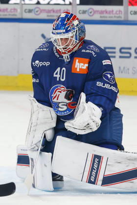 October 16, 2026, Swiss Life Arena, Zurich, SWITZERLAND, 2026–2027 Season, Men s Ice Hockey National League, ZSC Lions vs. SC Rapperswil-Jona Lakers, Goaltender Robin Zumbuehl, ZSC Lions