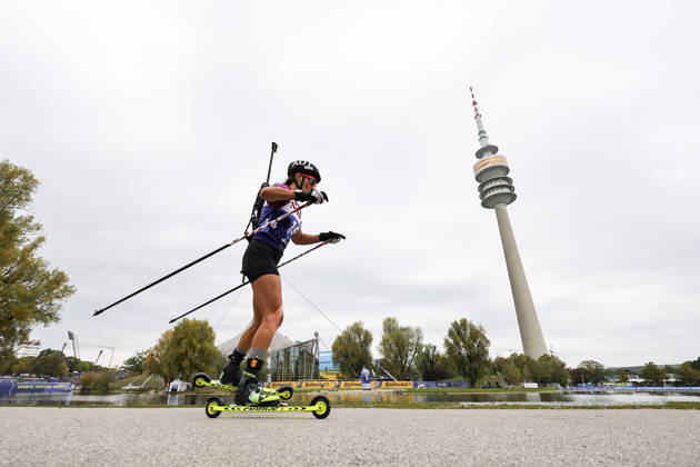BIATHLON - Loop One Opening Festival MUNICH,GERMANY,17.OCT.26 - BIATHLON - Loop One Opening Festival. Image shows Dunja Zdouc (AUT).  GEPAxpictures xThomasxBachun