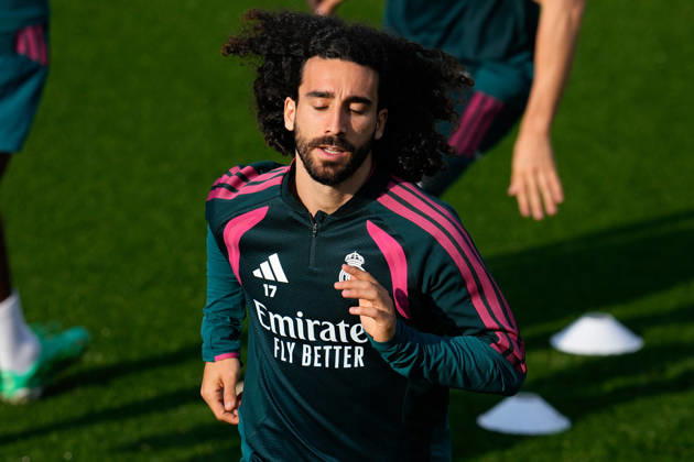 October 17, 2026, Valdebebas, Madrid, Spain: Marc Cucurella during the training day of Real Madrid ahead the Spanish League, LaLiga EA Sports, football match against Sevilla FC at Ciudad Deportiva Real Madrid on October 17, 2026, in Valdebebas, Madrid, Spain. Real Madrid Training And press conference, PK, Pressekonferenz - LaLiga Ea Sports  - ZUMAa181 20261017_zaa_a181_042 Copyright: xDennisxAgyemanx
