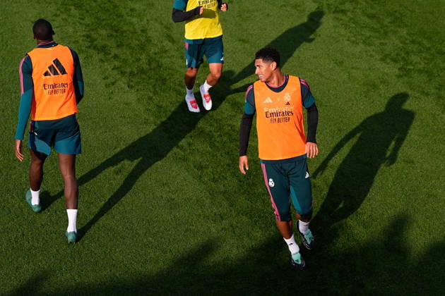 October 17, 2026, Valdebebas, Madrid, Spain: Jude Bellingham during the training day of Real Madrid ahead the Spanish League, LaLiga EA Sports, football match against Sevilla FC at Ciudad Deportiva Real Madrid on October 17, 2026, in Valdebebas, Madrid, Spain. Real Madrid Training And press conference, PK, Pressekonferenz - LaLiga Ea Sports  - ZUMAa181 20261017_zaa_a181_045 Copyright: xDennisxAgyemanx