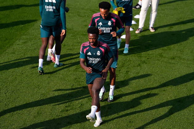 October 17, 2026, Valdebebas, Madrid, Spain: Vinicius Junior during the training day of Real Madrid ahead the Spanish League, LaLiga EA Sports, football match against Sevilla FC at Ciudad Deportiva Real Madrid on October 17, 2026, in Valdebebas, Madrid, Spain. Real Madrid Training And press conference, PK, Pressekonferenz - LaLiga Ea Sports  - ZUMAa181 20261017_zaa_a181_046 Copyright: xDennisxAgyemanx