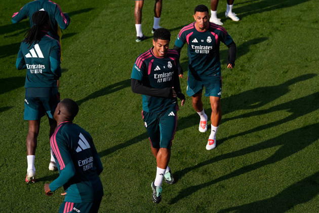 October 17, 2026, Valdebebas, Madrid, Spain: Jude Bellingham during the training day of Real Madrid ahead the Spanish League, LaLiga EA Sports, football match against Sevilla FC at Ciudad Deportiva Real Madrid on October 17, 2026, in Valdebebas, Madrid, Spain. Real Madrid Training And press conference, PK, Pressekonferenz - LaLiga Ea Sports  - ZUMAa181 20261017_zaa_a181_054 Copyright: xDennisxAgyemanx