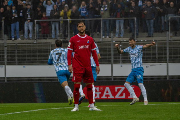 October 17, 2026, xerix, Southwest Regional Soccer League, Stuttgarter Kickers vs. TSV Steinbach Haiger; Yannick Glessing of SV Stuttgarter Kickers celebrates after the 1-0 win in Stuttgart