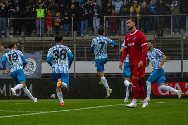 October 17, 2026, xerix, Southwest Regional Soccer League, Stuttgarter Kickers vs. TSV Steinbach Haiger; Yannick Glessing of SV Stuttgarter Kickers celebrates after the 1-0 win in Stuttgart