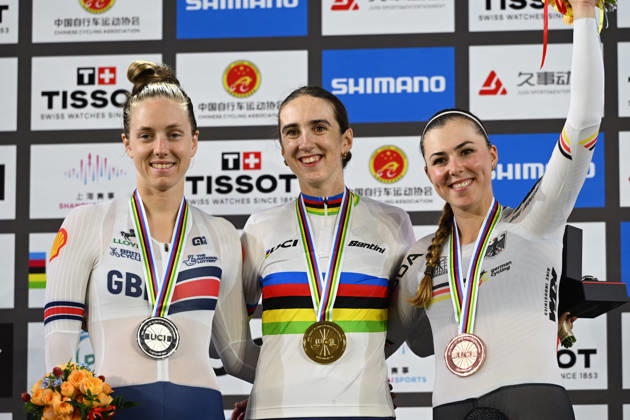 17-10-2026 World Championships Elite Women Track; Giornata 04; 2026, Great Britain; 2026, Germany; Couzens, Millie; Knight, Josie; Klein, Lisa; Shanghai - Velodromo; 