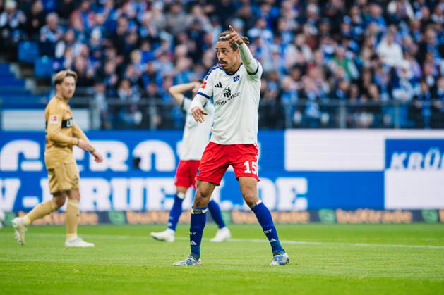1 Bundesliga: Hamburger SV vs. VfB Stuttgart, October 17, 2026; Yussuf Poulsen (Hamburger SV), 15 soccer, 1 Bundesliga, Matchday 6: Hamburger SV vs. VfB Stuttgart on October 17, 2026, at the Volksparkstadion, Hamburg. DFL regulations prohibit any use of photographs as image sequences and or quasi-video. Copyright: xBEAUTIFULxSPORTS Tonhäuserx