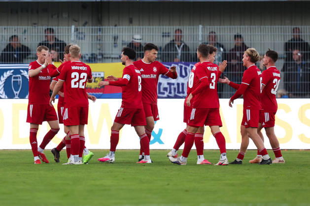 October 17, 2026, Soccer, Men s, Regionalliga Nord, Matchday 14, BSV Kickers Emden 1, FC Phönix Lübeck. Celebration of the 0–1 goal by Julian Matthias Boccaccio. 19 Phönix Lübeck