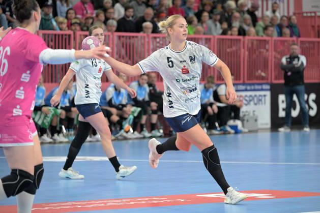 Kim Lara Hinkelmann, Sport Union Neckarsulm, 05:00 a.m. TusSies Metzingen vs. Sport Union Neckarsulm, Handball, Alsco HBF, Matchday 6, 2026–2027 Season, October 17, 2026, TusSies Metzingen vs. Sport Union Neckarsulm, Handball, Alsco HBF, Matchday 6, 2026–2027 Season, October 17, 2026, Tübingen Copyright: xEibner-Pressefotox EP_TBR