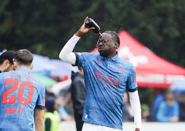 October 26, 2017, Cham, Switzerland; Men s Soccer, 2026–2027 Season, Swiss Cup, Round 2, SC Cham vs. FC Sion, 0–2; Photo: Josias Lukembila, FC Sion, Action Shot