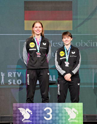 Annett Kaufmann and Nina Mittelham win bronze in doubles at the European Table Tennis Championships in Ljubljana, Slovenia LJUBLJANA, SLOVENIA, OCTOBER 17, 2026 Natalia Bajor of Poland and Tatiana Kukulkova of Slovakia win gold at the European Table Tennis Championships in Ljubljana, Slovenia. Second place went to the Polish pair Zuzanna Wielgos and Anna Brzyska, and third place to the German duo Annett Kaufmann (SV DJK Kolbermoor) and Nina Mittelham (ttc berlin eastside), as well as the Romanian pair Bernadette Szöczs and Elizabeta Samara. Ljubljana Stozice Arena, Slovenia