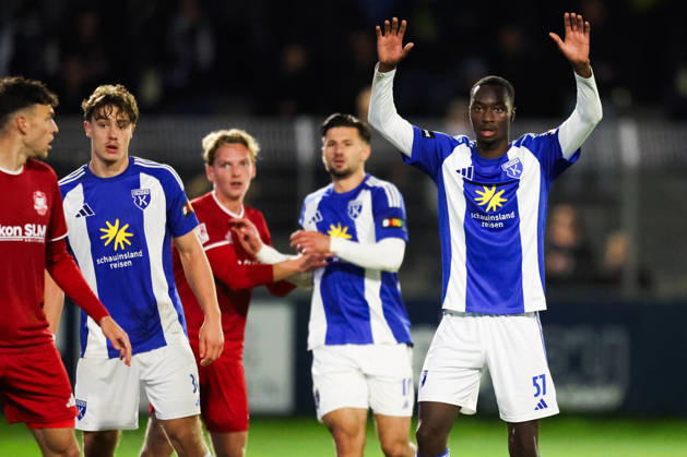 October 17, 2026, Soccer, Men s, Regionalliga Nord, Matchday 14, BSV Kickers Emden 1 FC Phönix Lübeck Ibrahim Touray weiß 57 BSV Kickers Emden