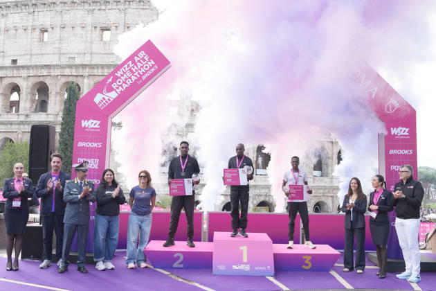 Kiprop Elisha Kibet Filex Selemon Ataklti during the 3th edition of the Wizz Air Rome Half Marathon by Brooks 2026 Rome s, Italy - Sunday, October 18, 2026. ( Photo by Alfredo Falcone LaPresse )  Copyright: xAlfredoxFalcone LaPressex