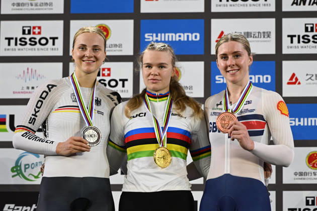 18-10-2026 World Championships Elite Women Track; Giornata 05; 2026, Ain; 2026, Germany; 2026, Great Britain; Lysenko, Alina; Friedrich, Lea Sophie; Finucane, Emma; Shanghai - Velodromo; 