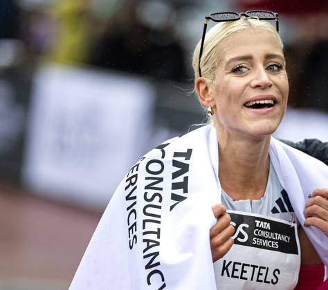 AMSTERDAM - Mikky Keetels is the best Dutch woman at the Amsterdam Marathon. ANP RAMON VAN FLYMEN xVIxANPxSportx xxANPxIVx 572823812 originalFilename: 572823812