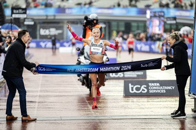 AMSTERDAM - Mikky Keetels is the best Dutch woman at the Amsterdam Marathon. ANP RAMON VAN FLYMEN xVIxANPxSportx xxANPxIVx 572823822 originalFilename: 572823822.jpg