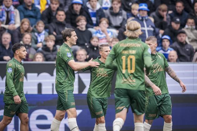 ZWOLLE , 18-10-2026 , mac3park , season 2026 2027 , Dutch Eredivisie football , match between PEC Zwolle and Go Ahead Eagles , picture shows GA Eagles player Stefan Sigurdarson scores the 0-1 PEC - Go Ahead Eagles  x208675533x Copyright:
