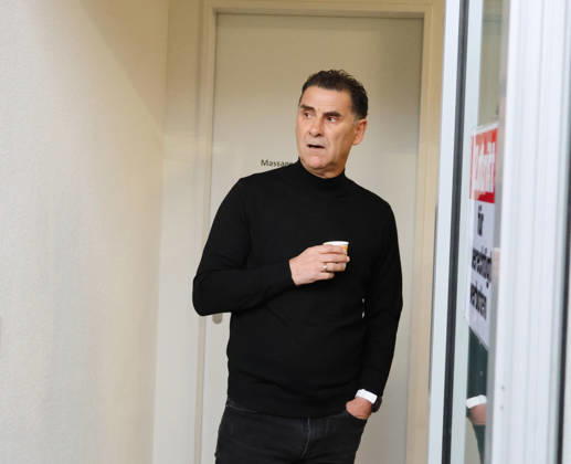 October 26, 2017, Cham, Switzerland; Men s Soccer, 2026–2027 Season, Swiss Cup, Round 2, SC Cham vs. FC Sion, 0–2; Photo: Coach Didier Tholot, FC Sion