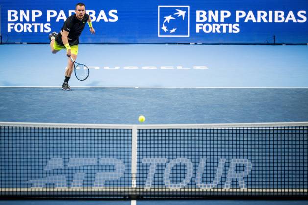Remy Bertola of Switzerland pictured in action during the European Open ATP, Tennis Herren tennis tournament in Brussels, on Sunday 18 October. This year s edition of the tournament is taking place from 17 to 25 October JASPERxJACOBS  x190192959x