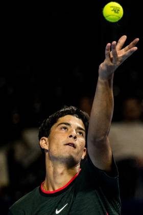 Federico Cina of Italy pictured in action during the European Open ATP, Tennis Herren tennis tournament in Brussels, on Sunday 18 October. This year s edition of the tournament is taking place from 17 to 25 October JASPERxJACOBS  x190192991x
