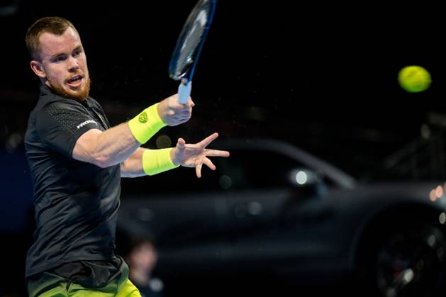 Remy Bertola of Switzerland pictured in action during the European Open ATP, Tennis Herren tennis tournament in Brussels, on Sunday 18 October. This year s edition of the tournament is taking place from 17 to 25 October JASPERxJACOBS  x190193016x