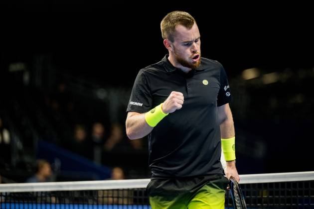 Remy Bertola of Switzerland pictured in action during the European Open ATP, Tennis Herren tennis tournament in Brussels, on Sunday 18 October. This year s edition of the tournament is taking place from 17 to 25 October JASPERxJACOBS  x190193032x
