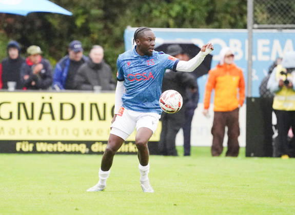 October 26, 2017, Cham, Switzerland; Men s Soccer, 2026–2027 Season, Swiss Cup, Round 2, SC Cham vs. FC Sion, 0–2; Photo: Josias Lukembila, FC Sion, in action