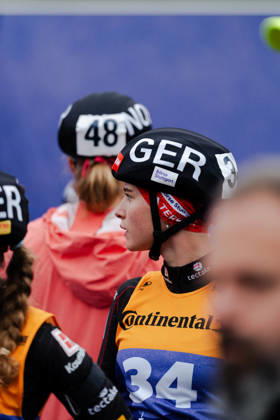 October 18, 2026, GER, Biathlon, Women, IBU Biathlon Loop One Festival 2026, 2026–2027 Season, Women’s Super Sprint Qualification Heat 1–4: Julia Tannheimer (DEU), No. 34, pictured warming up at the Olympic Park in Munich, Bavaria, Germany Copyright: xNordphoto Vux