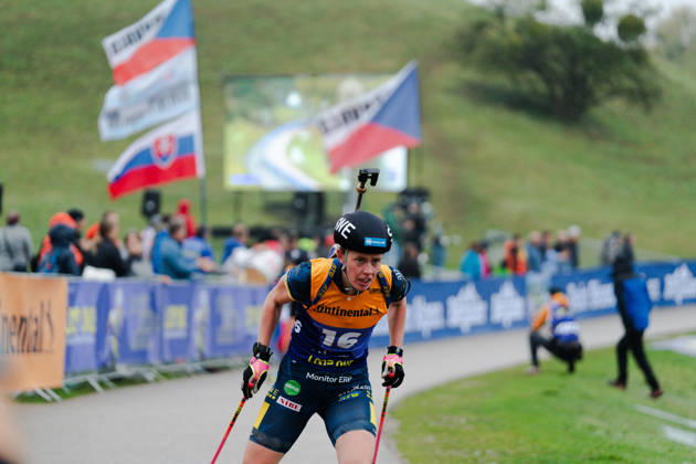 October 18, 2026, GER, Biathlon, Women, IBU Biathlon Loop One Festival 2026, 2026–2027 Season, Women’s Super Sprint Qualification Heat 1–4: Elvira Oeberg (SWE), 16th in the turn at Munich Olympic Park, Bavaria, Germany Copyright: xNordphoto Vux