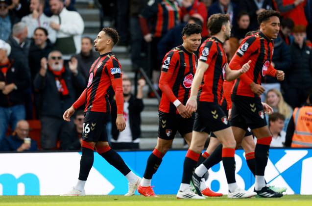 Marcus Tavernier of AFC Bournemouth celebrates scoring a goal after making the score 1-0. Bournemouth v Sunderland, Premier League, Football, Vitality Stadium, Bournemouth, UK - 18 Oct 2026Bournemouth Vitality Stadium United Kingdom EDITORIAL USE ONLY No use with unauthorised audio, video, data, fixture lists, club league logos or live services. Online in-match use limited to 120 images, no video emulation. No use in betting, games or single club league player publications.  Copyright: xJamesxMarsh Shutterstockx 17222646p