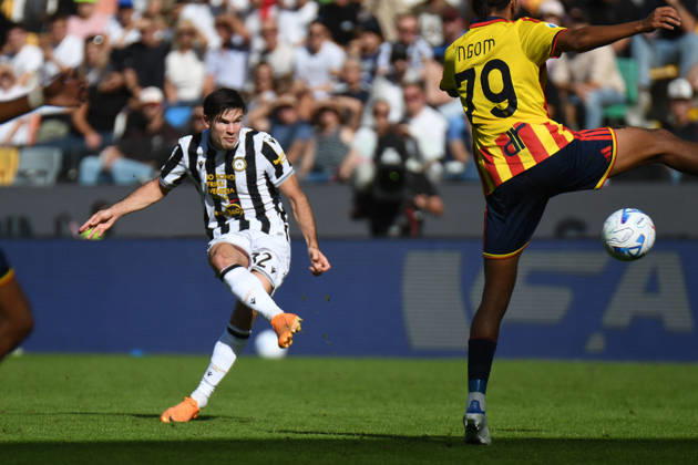 SOCCER - Serie A - Udinese Calcio vs. US Lecce Photo by IPA ABACAPRESS.COM89854424 - Udinese s Jurgen Ekkelenkamp attempts to score during the Serie A soccer match between Udinese Calcio and US Lecce in Udine, Italy, on October 18, 2026 Udine Italy Copyright: xIPAxSport ABACAx