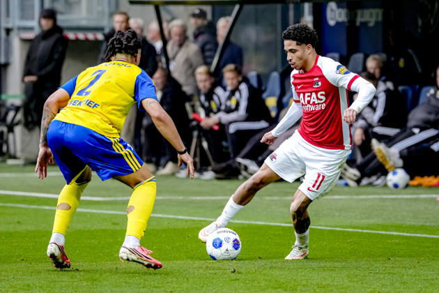 AZ Alkmaar forward Ro Zangelo Daal of Leeuwarden during the Vriendenloterij Eredivisie match between SC Cambuur and AZ at Kooi Stadion on October 18, 2026, in Leeuwarden, Netherlands ED VAN DE POL EYE4IMAGES DeFodi Images