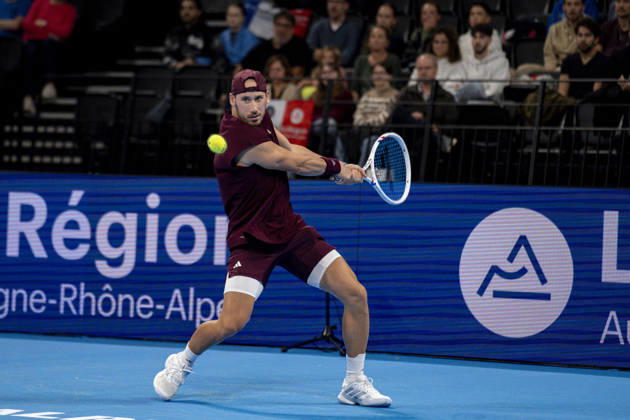 TENNIS : ATP, Tennis Herren 250 - Grand Tennis AURA - Decines (France) 18 10 2026 Kyrian JACQUET (FRA) vs Sascha GUEYMARD WAYENBURG (FRA) during the qualifying tournament of the Auvergne Rhône-Alpes Grand Prix at the LDLC Arena in Décines on October 18, 2026. Photo Sandrine Thesillat PsNewZ  Copyright: xSandrinexTHESILLATx