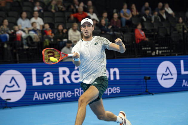 TENNIS : ATP, Tennis Herren 250 - Grand Tennis AURA - Decines (France) 18 10 2026 Kyrian Jacquet (Fra) faces Sascha Gueymard (FRA) during the qualifying tournament of the Auvergne Rhône-Alpes Grand Prix at the LDLC Arena in Décines on October 18, 2026. Photo Sandrine Thesillat PsNewZ  Copyright: xSandrinexTHESILLATx