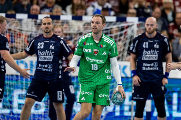 Opel HBL SG Flensburg Handewitt vs. Füchse Berlin, October 18, 2026; Mathias Gidsel, No. 19, Füchse Berlin; Opel HBL SG Flensburg Handewitt vs. Füchse Berlin, GGW Arena, October 18, 2026 Copyright: xBEAUTIFULxSPORTS MarioxM.xKobergx