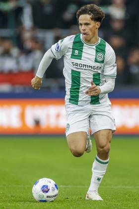 GRONINGEN , 18-10-2026 , Euroborg Stadium, season 2026 2027 , Dutch Eredivisie Football , match between FC Groningen and Ajax. Picture shows FC Groningen player Thom van Bergen Groningen - Ajax  x208696724x Copyright: